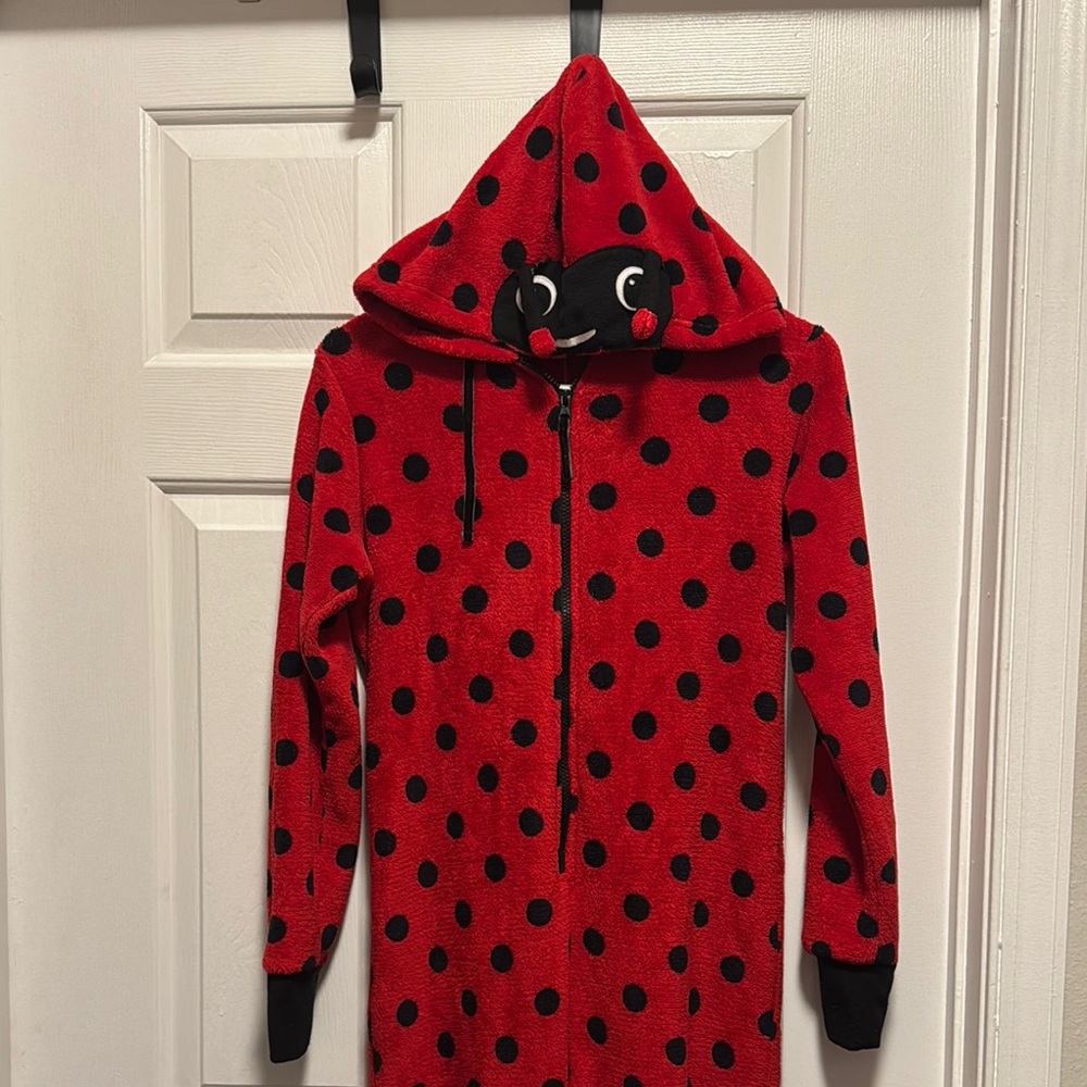 Papaya ladybug Fleece Onesie